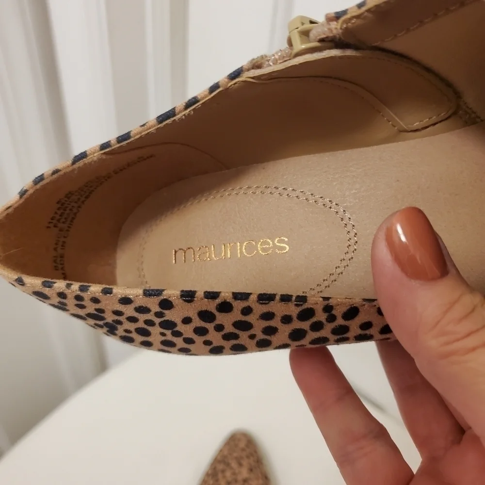 NWOB Maurices Amanda Leopard Stitch Low Side Shootie Size 8.5
